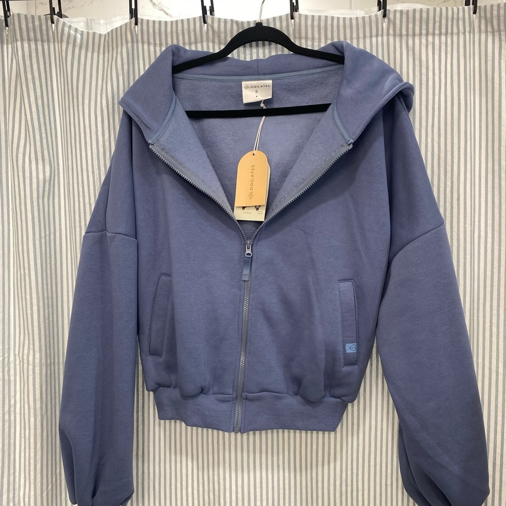 Blogilates Blue Zip-Up Hoodie